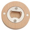 Unique Bargains Bottle Opener Magnetic Beech Wood Light Brown 2.56"x0.47" 1 Pcs - 4 of 4