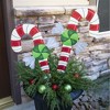 Round Top Collection 37.5 Inch Candy Candy Canes Set Christmas Pinwheel Wrapped Decorative Garden Stakes - 2 of 2