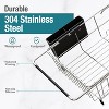 Expandable Stainless Steel Dish Drainers for Kitchen Counter, Dish Dryer Rack for Inside Sink, Over The Sink Dish Racks with Utensil Holder, Silver - 4 of 4