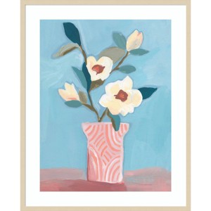33"x41" Magnolia Blooms by Kate Aurelia Holloway - Amanti Art: Fir Wood Frame, Still Life Botanical Art - 1 of 4