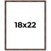 PosterPalooza | 18x22 Thin Bamboo Picture Frame, UV Acrylic, 2 Finishes - Gold and Brown - 2 of 4