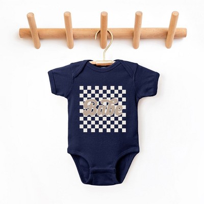 The Juniper Shop Retro Checkered Babe Baby Bodysuit