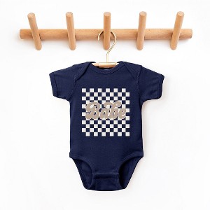 The Juniper Shop Retro Checkered Babe Baby Bodysuit - 1 of 2