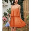 EXLURA Womens 2025 Summer Romper Dress Spaghetti Strap Pleated Fashion Short Jumpsuit Outfits - 3 of 4