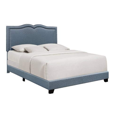 King One Box Double Nailhead Trim Bed, Target King Bed