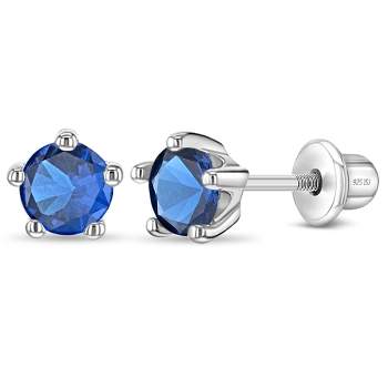 Natural aquamarine stud earrings, beautiful in color, small and exquisite,  hot style, 925 silver, easy to wear