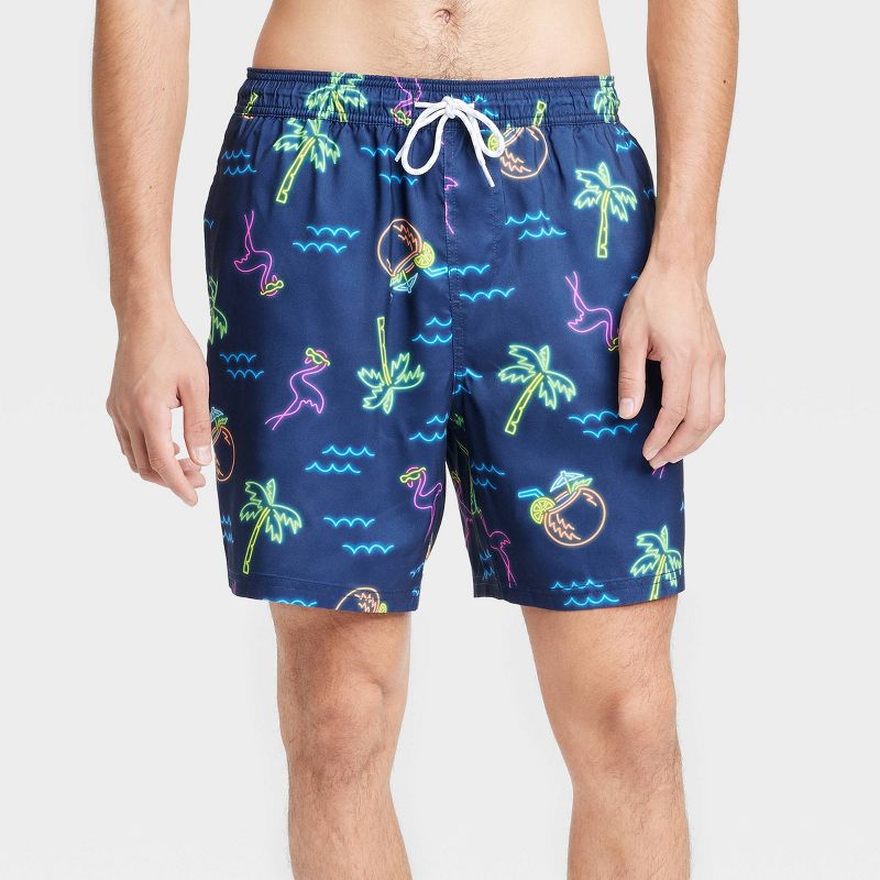 Men's 7" E-Waist Swim Shorts - Goodfellow & Co™ , 1 of 5
