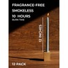 12 inch Taper Candles Set of 12 - Dripless and Smokeless Candle Unscented - Slow Burning Candle Sticks Are Perfect As Thanksgiving Taper Candles - 2 of 4
