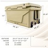 Gulches 65QT Rotomolded Ice Cooler Box, Khaki, Camping Ice Chest for Outdoor Fishing, Beer Storage - 4 of 4