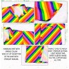 LA LEELA Men's Rainbow Hawaiian Shirts Short Sleeve Button Down Summer Holiday Party Shirt for Men - 3 of 3