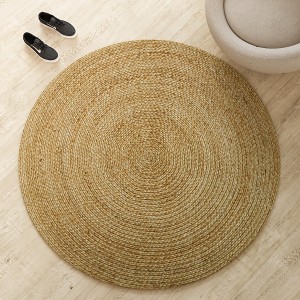 Maxax Hand Woven Jute Round Rug,Natural Jute Area Rugs for Halloween Christmas Living Room Home Entryway Decor Rustic Farmhouse - 1 of 4