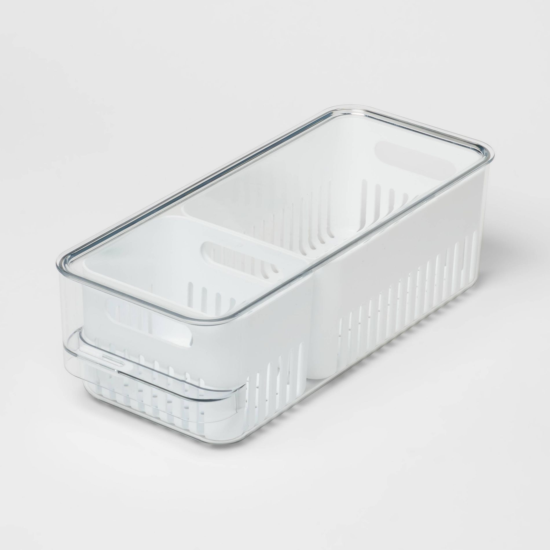 Lidded Fridge Storage with 2 Internal Inserts - Brightroom™