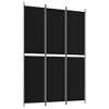 VidaXL 3-Panel Room Divider Black 59.1 in.x86.6 in. Fabric - 2 of 4