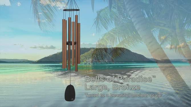 Woodstock Wind Chimes Signature Collection, Bells of Paradise, 44'' Wind Chimes for Outdoor Patio Decor, 2 of 14, play video