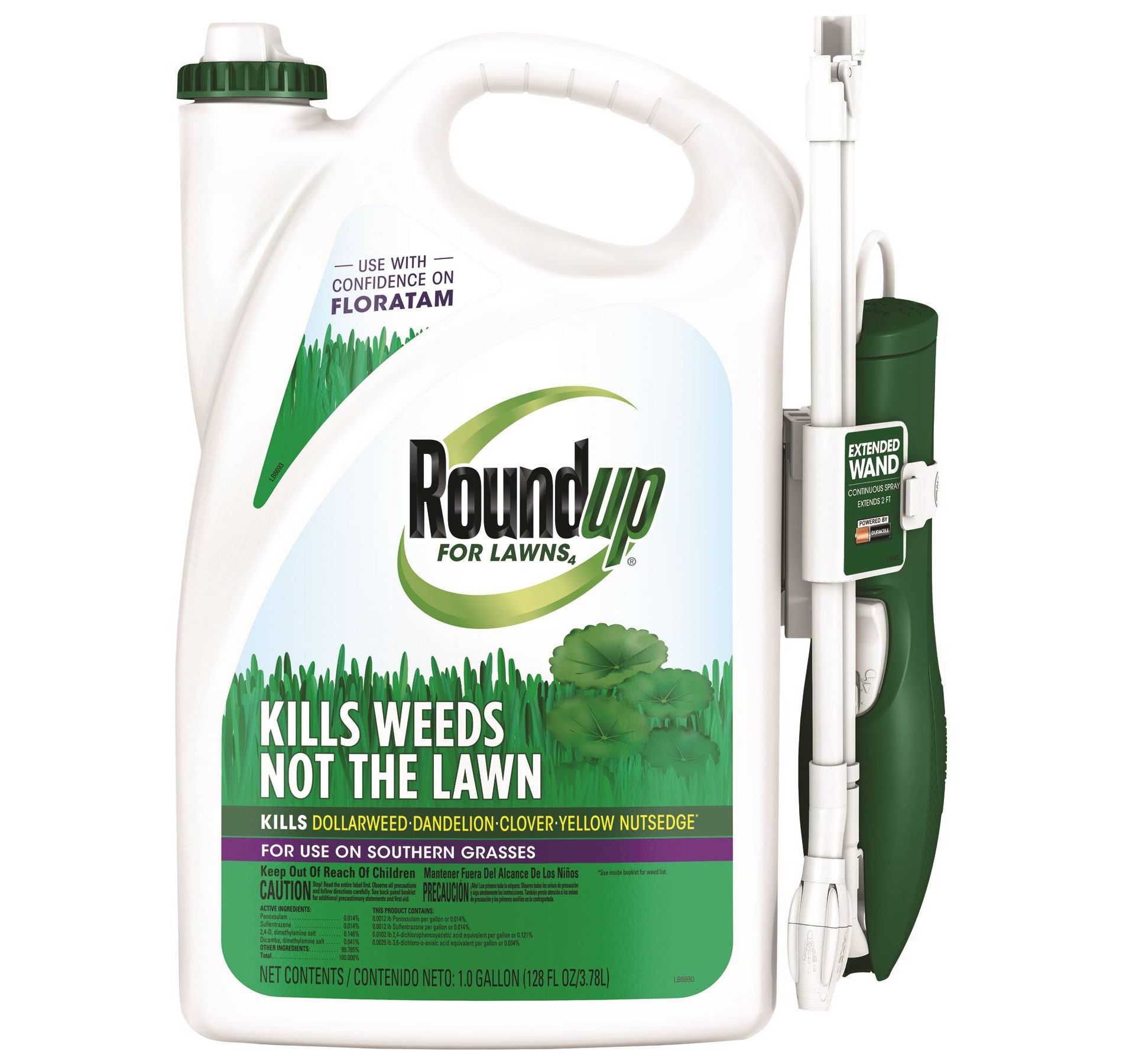 Roundup for Lawns Southern Herbicide With Wand - 1 gal: Ready-to-Use, Controls Unwanted Vegetation, 400 sq ft Coverage