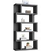 Axoun 5-Tier Geometric Bookshelf, Tall Display Shelf, Freestanding Storage Shelf with Anti-Tipping Device - 2 of 4