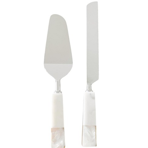 Kitchen White Knife Set - Steel Core - Ceramic - Pearl Embellishments -  ApolloBox