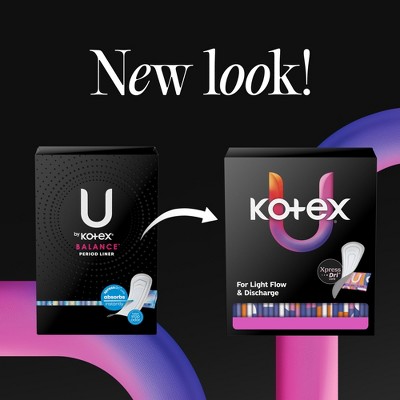 Kotex Extra Coverage Folded & Wrapped Liners - 68ct