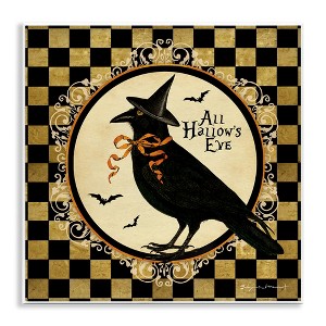 Stupell Industries All Hallow's Eve Halloween Crow Wall Plaque Art - 1 of 4