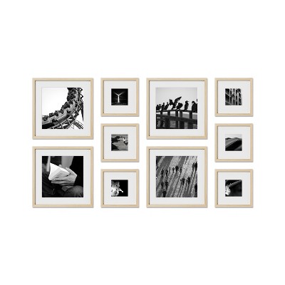 Haus and Hues Henley Gallery Wall Frame Set with Real Glass and Mat