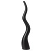 Uniquewise Tall Animal Horn Shape Floor Vase: Elegant Ceramic Black Accent for Entryway, or Living Room Decor - Nature-Inspired Modern Antler Design - 2 of 4