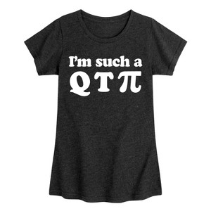 Girls' - Instant Message - I'm Such A Q T Pi Fitted Short Sleeve Graphic T-Shirt - 1 of 4
