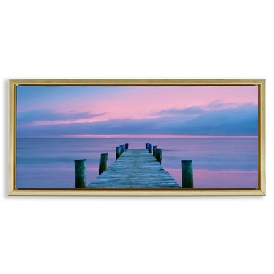Stupell Industries Dock at Sunset Horizon, 25" x 11"