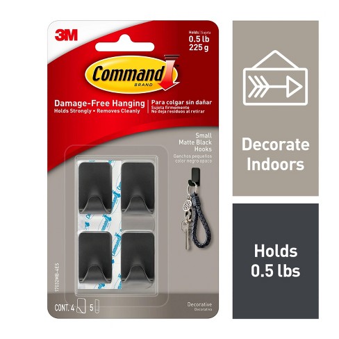 Black 3M Command Picture Hanging Strips Small Medium Large Value Pack  Command strips and Command hook