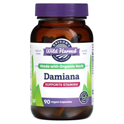 Oregon's Wild Harvest Damiana, 90 Vegan Capsules (375 mg per Capsule)