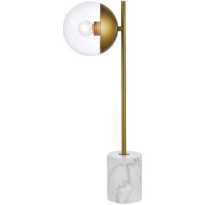 Elegant Lighting Eclipse 1 Light Brass Table Lamp With Clear Glass - 1 of 4