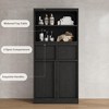 50.9" Tall Bathroom Storage Cabinet, Freestanding Floor Cabinet with 2 Drawers, Kitchen Pantry Cabinet for Living Room Kitchen Bathroom - 4 of 4