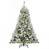 HOMCOM 6 FT Pre-Lit Snow-Flocked Artificial Christmas Tree with Realistic Branches, 250 Warm White LED Lights and 928 Tips - 4 of 4