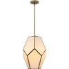 Progress Lighting Latham 1-Light Pendant, Vintage Gold, White Art Glass, Steel, 14" Width, 19.75" Height. - 3 of 3