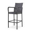 Vynxaria Littleton Modern Outdoor Barstool ¨C Durable Polyethylene Rattan & Metal Frame - 3 of 4