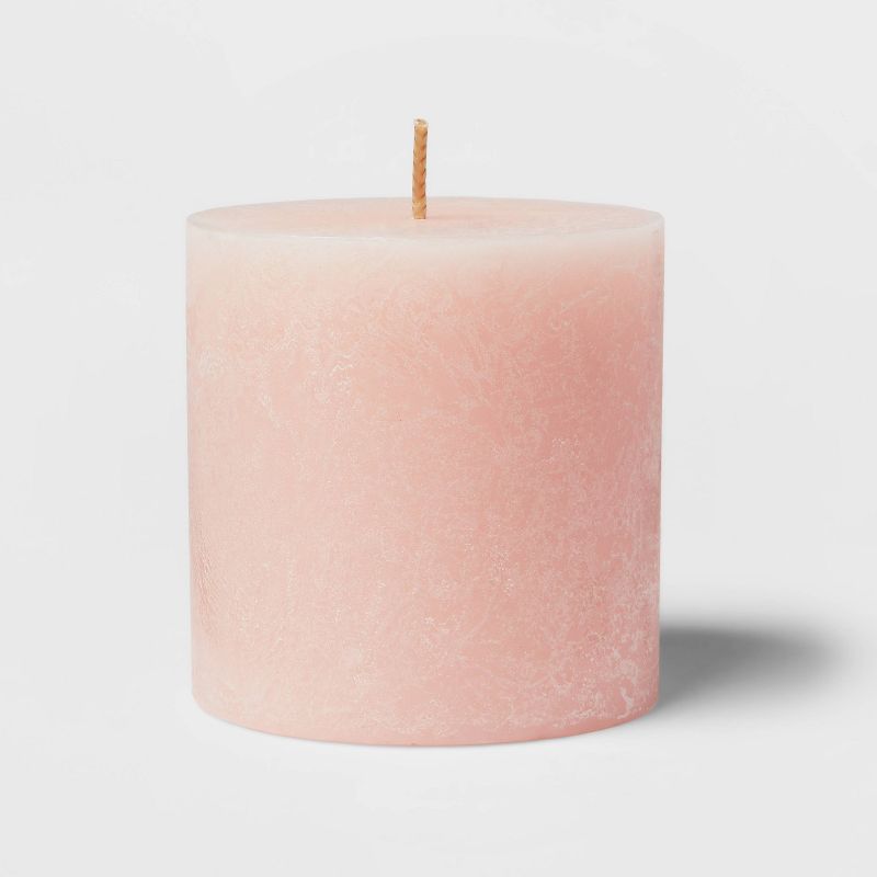 Peony & Cherry Blossom Cozy Pillar Candle Pink - Threshold™, 4 of 5