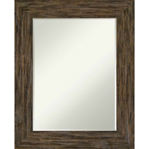 Amanti Art Fencepost Petite Bevel Wood Bathroom Wall Mirror - 1 of 4
