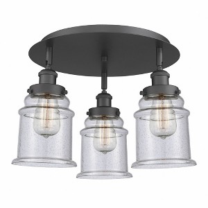 Canton - 3 Light Flush Mount In Industrial Style-10.75 Inches Tall and 17.75 Inches Wide - 1 of 1