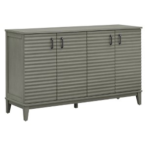 TiramisuBest Elegant Sideboard Featuring Curved Bottom Doors with Arched Groove Design in 4-Door,for Living,Entrance and Study,Beige - 1 of 4