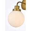 Elegant Lighting Hanson 1 light bath sconce in brass with frosted shade - 4 of 4