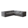 106" Chenille L-Shaped Modular Sectional Sofa, 5-Piece Oversized - 4 of 4