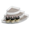iDESIGN Twillo Plastic Spice Rack Corner Organizer Clear: Multicolored Kitchen Cabinet Storage, 14" x 10" x 4" - 2 of 4