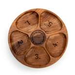 DEMDACO Numbered Divided Wood Serving Tray