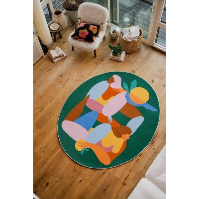 Lany Space Maggie Stephenson Oval Fruitvine Green Rug