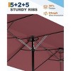 13FT Large Patio Umbrella, Double-Sided Outdoor Umbrellas with Fade Resistant Canopy for Deck Pool Garden Backyard - 4 of 4