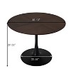 42.13" Modern Round Dining Table with Criss Cross Leg,Four Patchwork Tabletops with  Solid Wood Veneer Table Top,Metal Base Dining Table-Maison Boucle - 4 of 4