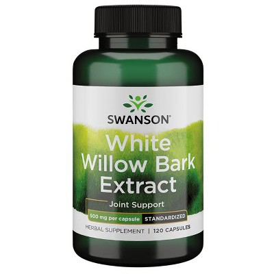 Swanson Herbal Supplements White Willow Bark Extract - Standardized 500 mg 120 Caps.