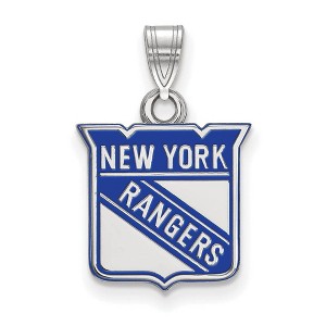 Black Bow Jewelry Sterling Silver New York Rangers NHL Small Pendant - 1 of 3