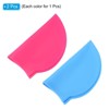 Unique Bargains Silicone Waterproof High-Stretch Adult Swimming Caps 2 Pcs - 3 of 4