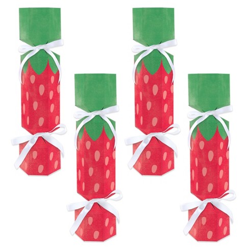 Big Dot of Happiness Berry Sweet Strawberry - Fruit Themed Birthday Party or Baby Shower Centerpiece Sticks - Table Toppers - Set of 15
