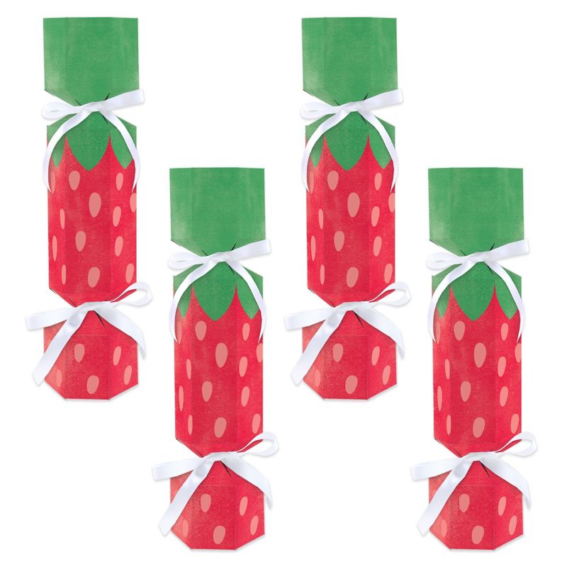 Big Dot of Happiness Berry Sweet Strawberry - No Snap Fruit Themed Birthday Party or Baby Shower Party Table Favors - DIY Cracker Boxes - Set of 12, 1 of 9